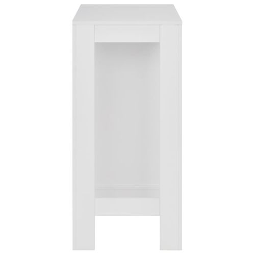 Table De Bar - Table Haute - Table à Manger Avec Étagère Blanc 110x50x103 Cm