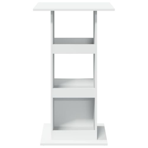Table De Bar - Table Haute - Table à Manger Avec Rangement Blanc 60x60x102cm Bois D’ingénierie