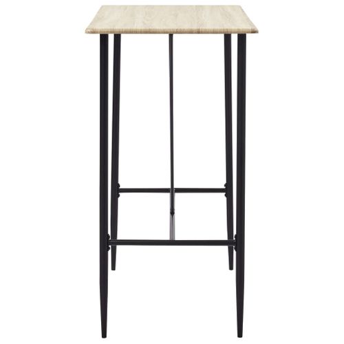 Table De Bar Table Haute Table à Manger Chêne 120 X 60 X 110 Cm Mdf Bar BUT