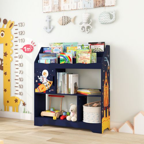 Bibliothèque Mobile Pliable Avec Roulettes - Étagère De Rangement Multicouche - Pour Salon, Bureau, Chambre - Rose