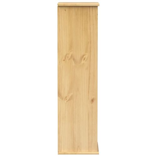 Bibliothèque - Meuble De Rangement à Cd/dvd Corona 40x30x110 Cm Bois De Pin Massif