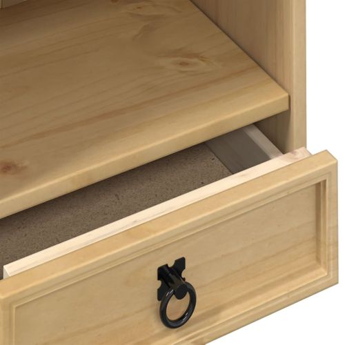 Bibliothèque - Meuble De Rangement à Cd/dvd Corona 40x30x110 Cm Bois De Pin Massif