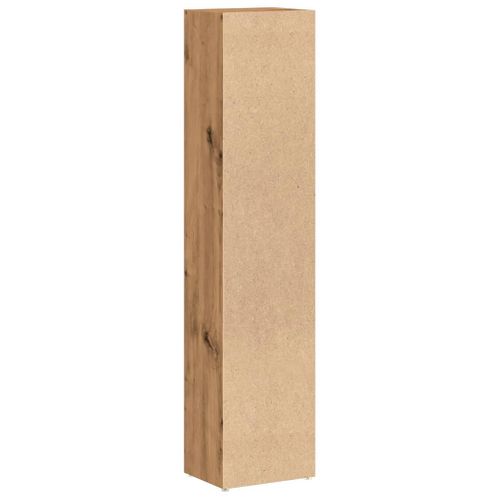 Lot De 2 Bibliothèques - Meuble De Rangement à Cd/dvd Chêne Artisanal 21x16x93,5 Cm