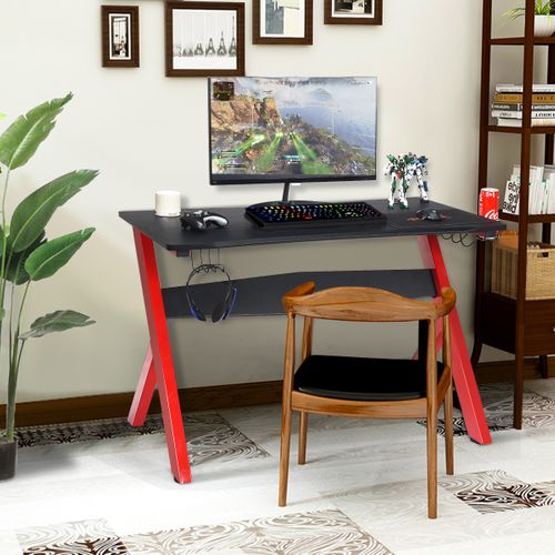 Bureau Gamer Bureau Gaming Avec Porte-gobelet Support Pour Ecouteurs En Fibre De Carbone