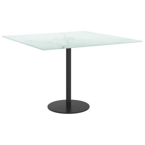 Dessus De Table - Plateau De Table Bureau Blanc 60x60 Cm 6 Mm Verre Trempé Design Marbre