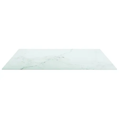 Dessus De Table - Plateau De Table Bureau Blanc 70x70 Cm 6 Mm Verre Trempé Design Marbre
