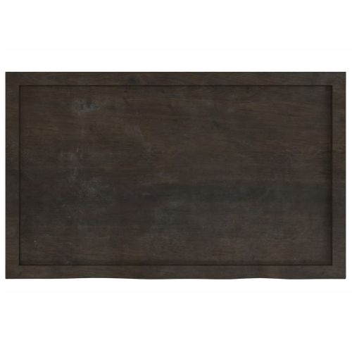 Dessus De Table - Plateau De Table Bureau Marron Foncé Bois Chêne Massif Traité