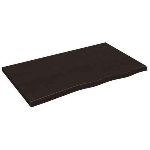 Dessus De Table - Plateau De Table Bureau Marron Foncé Bois Chêne Massif Traité