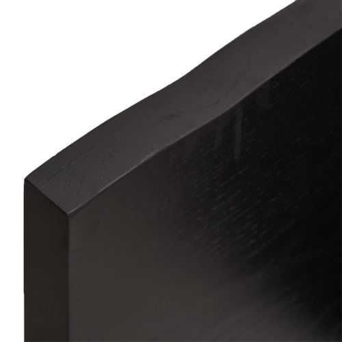 Dessus De Table - Plateau De Table Bureau Marron Foncé Bois Chêne Massif Traité