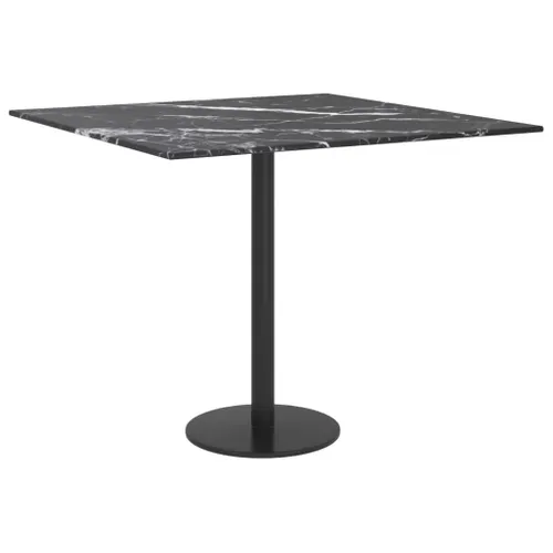 Dessus De Table - Plateau De Table Bureau Noir 50x50 Cm 6 Mm Verre Trempé Design Marbre