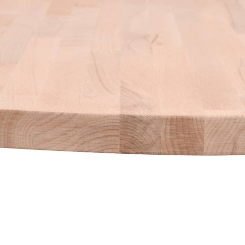 Dessus De Table - Plateau De Table Bureau Ø80x1,5 Cm Rond Bois Massif De Hêtre