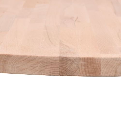 Dessus De Table - Plateau De Table Bureau Ø80x2,5 Cm Rond Bois Massif De Hêtre