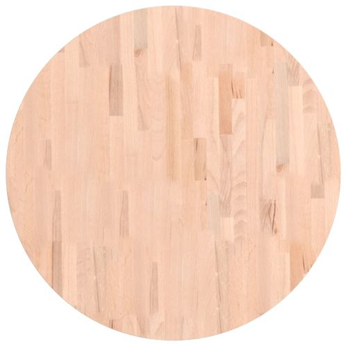 Dessus De Table - Plateau De Table Bureau Ø80x2,5 Cm Rond Bois Massif De Hêtre