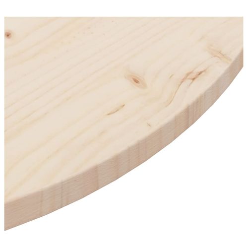 Dessus De Table - Plateau De Table Bureau Ø90x2,5 Cm Bois De Pin Massif