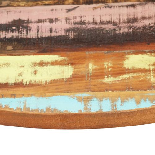 Dessus De Table - Plateau De Table Bureau Rond 50 Cm 25-27 Mm Bois De Récupération Solide