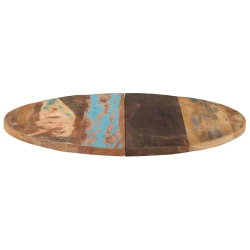 Dessus De Table - Plateau De Table Bureau Rond 80 Cm 25-27 Mm Bois De Récupération Solide