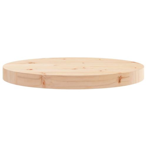 Dessus De Table - Plateau De Table Bureau Rond Ø40x3 Cm Bois De Pin Massif