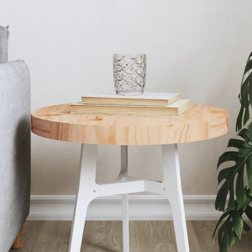 Dessus De Table - Plateau De Table Bureau Rond Ø40x3 Cm Bois De Pin Massif