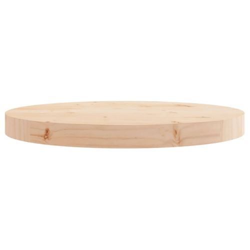 Dessus De Table - Plateau De Table Bureau Rond Ø40x3 Cm Bois De Pin Massif