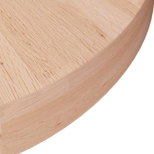 Dessus De Table - Plateau De Table Bureau Rond Ø40x4 Cm Bois De Chêne Massif Non Traité