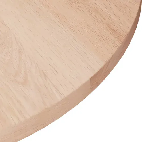 Dessus De Table - Plateau De Table Bureau Rond Ø50x1,5 Cm Bois De Chêne Massif Non Traité