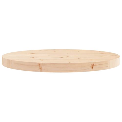 Dessus De Table - Plateau De Table Bureau Rond Ø50x3 Cm Bois De Pin Massif