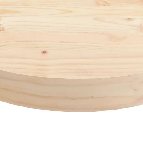 Dessus De Table - Plateau De Table Bureau Rond Ø50x3 Cm Bois De Pin Massif