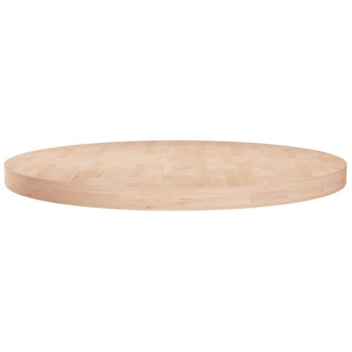 Dessus De Table - Plateau De Table Bureau Rond Ø60x4 Cm Bois De Chêne Massif Non Traité