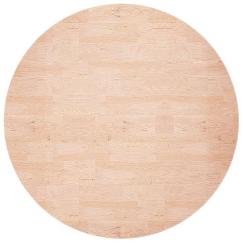 Dessus De Table - Plateau De Table Bureau Rond Ø70x1,5 Cm Bois De Chêne Massif Non Traité