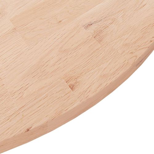 Dessus De Table - Plateau De Table Bureau Rond Ø90x1,5 Cm Bois De Chêne Massif Non Traité