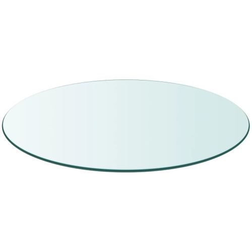 Dessus De Table - Plateau De Table Bureau Ronde En Verre Trempé 400 Mm