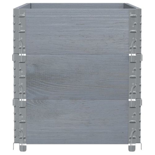 Jardinière, Bac à Fleurs, Pot De Fleurs Gris 100x50 Cm Bois Massif De ...