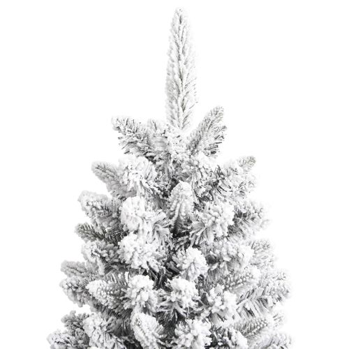 Sapin De Noël - Arbre De Noël Artificiel Avec Neige Floquée 150 Cm Pvc Et Pe