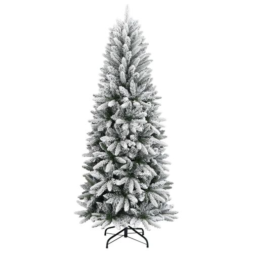 Sapin De Noël - Arbre De Noël Artificiel Avec Neige Floquée 150 Cm Pvc Et Pe