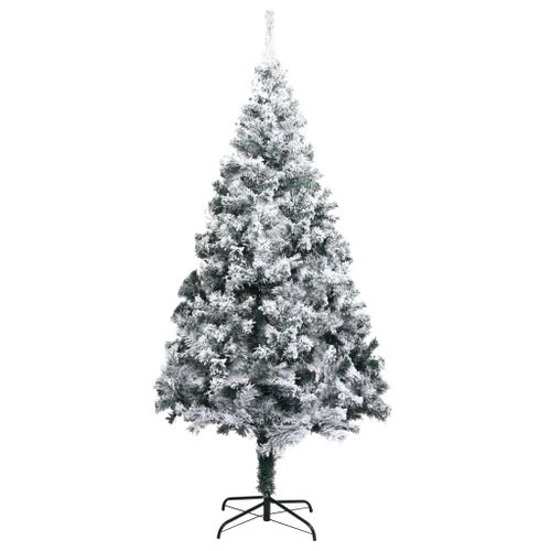 Sapin De Noël - Arbre De Noël Artificiel Avec Neige Floquée Vert 240 Cm Pvc