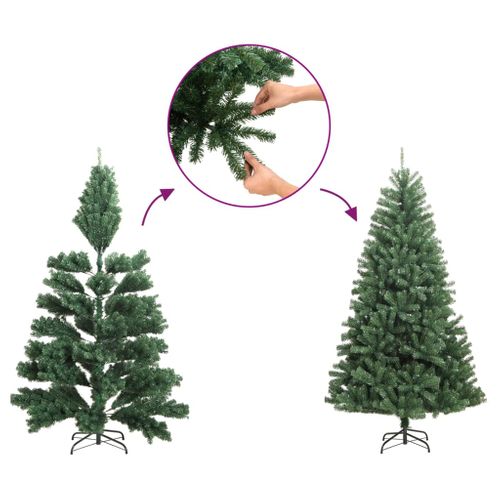 Sapin De Noël - Arbre De Noël Artificiel Avec Neige Floquée Vert 240 Cm Pvc