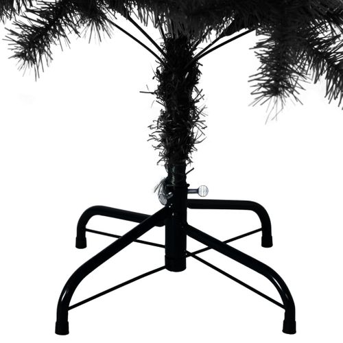 Sapin De Noël - Arbre De Noël Artificiel Avec Support Noir 150 Cm Pvc