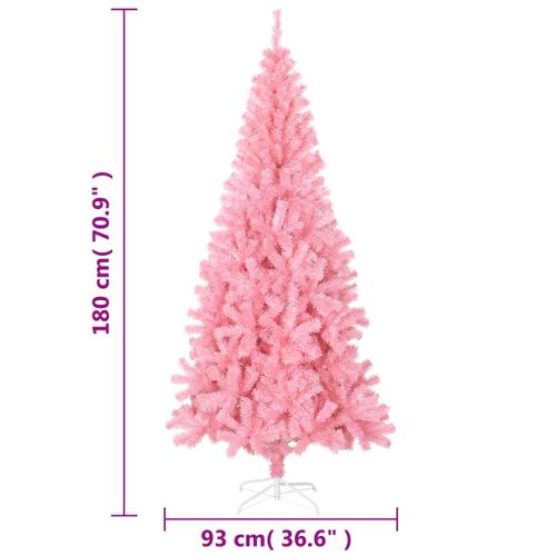 Sapin De Noël - Arbre De Noël Artificiel Avec Support Rose 180 Cm Pvc