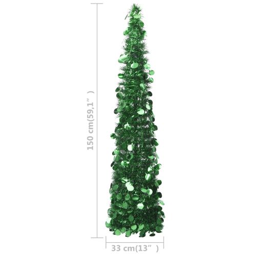 Sapin De Noël - Arbre De Noël Artificiel Escamotable Vert 150 Cm Pet