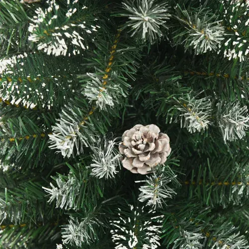 Sapin De Noël - Arbre De Noël Artificiel Mince Avec Support 210 Cm Pvc