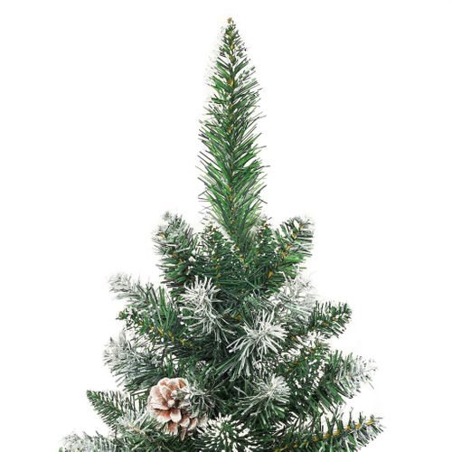 Sapin De Noël - Arbre De Noël Artificiel Mince Avec Support 210 Cm Pvc