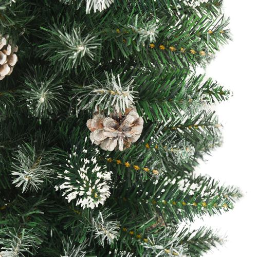 Sapin De Noël - Arbre De Noël Artificiel Mince Avec Support 210 Cm Pvc