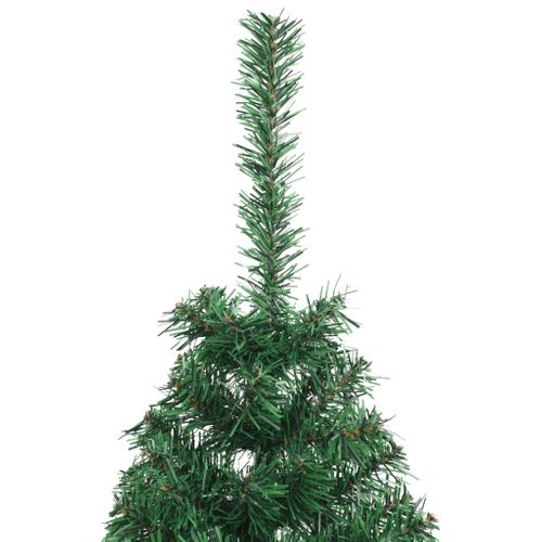 Sapin De Noël - Arbre De Noël Artificiel Moitié Avec Support Vert 120 Cm Pvc