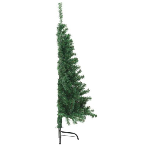 Sapin De Noël - Arbre De Noël Artificiel Moitié Avec Support Vert 120 Cm Pvc