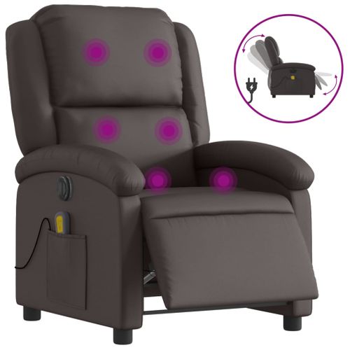 Fauteuil Relax - Fauteuil Inclinable - Fauteuil De Relaxation Électrique Marron Foncé
