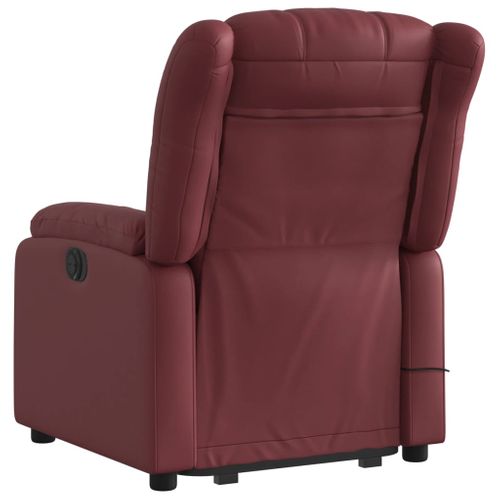 Fauteuil Relax - Fauteuil Inclinable - Fauteuil De Relaxation Rouge Bordeaux Similicuir
