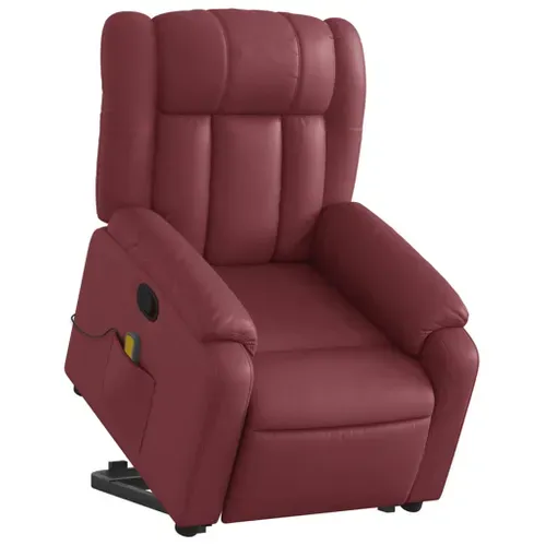 Fauteuil Relax - Fauteuil Inclinable - Fauteuil De Relaxation Rouge Bordeaux Similicuir