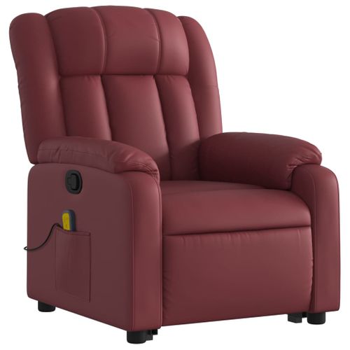 Fauteuil Relax - Fauteuil Inclinable - Fauteuil De Relaxation Rouge Bordeaux Similicuir