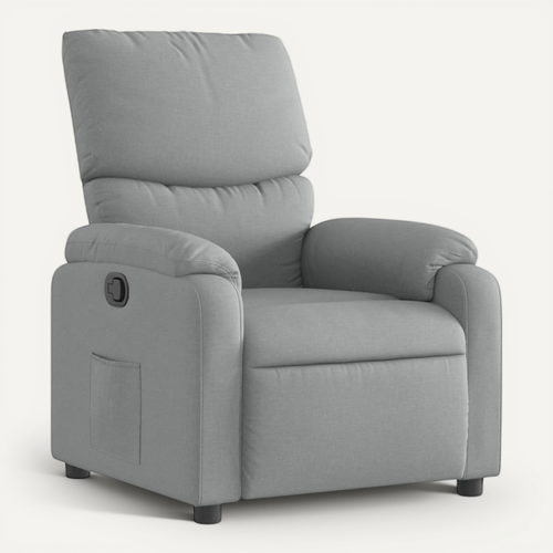 Fauteuil Relax - Fauteuil Inclinable - Fauteuil De Relaxation Gris Clair Tissu