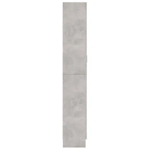 Vitrine, Buffet, Meuble De Rangement Gris Béton 82,5x30,5x185,5 Cm Bois Ingénierie